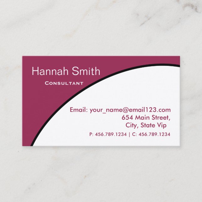 Carte De Visite Consultant élégant moderne professionnel  (Devant)