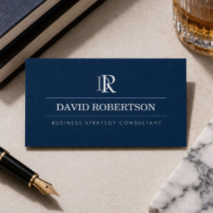 Carte De Visite Consultant en Affaires Professionnel Monogramme Ma