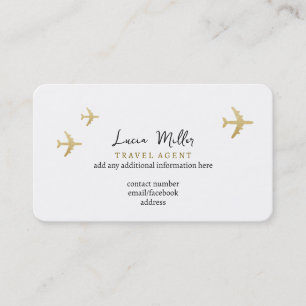 Carte De Visite Consultant en agence de voyages blanc