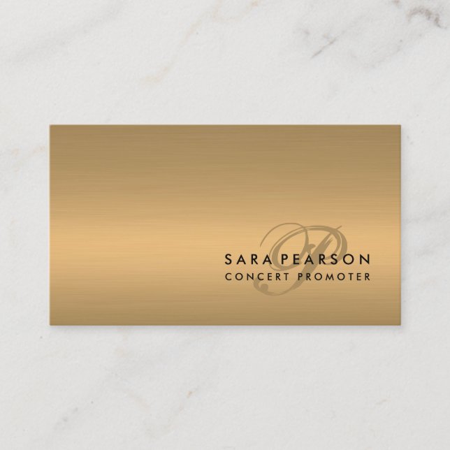 Carte De Visite Consultant en beauté Faux Gold (Devant)