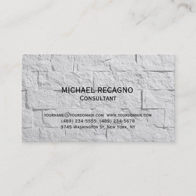 Carte de visite consultant en briques murales mode (Devant)