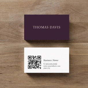 Carte De Visite Consultant en code QR élégant minimaliste