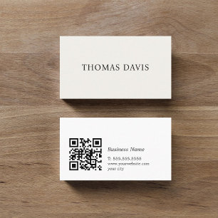 Carte De Visite Consultant en code QR élégant minimaliste