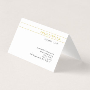 Carte De Visite Consultant en droit avocat de profession Or et Bla