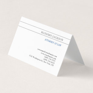 Carte De Visite Consultant en droit profession libérale noir et bl