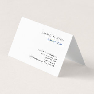 Carte De Visite Consultant en droit profession libérale noir et bl