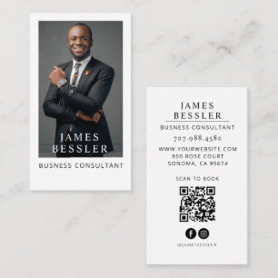Carte De Visite Consultant en entreprise moderne en photographie