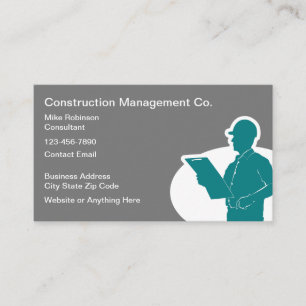 Carte De Visite Consultant en gestion de construction