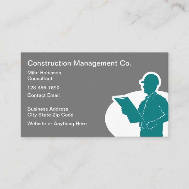 Carte De Visite Consultant en gestion de construction  (Devant)