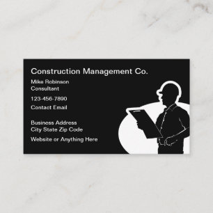 Carte De Visite Consultant en gestion de construction