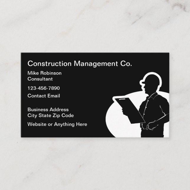 Carte De Visite Consultant en gestion de construction  (Devant)