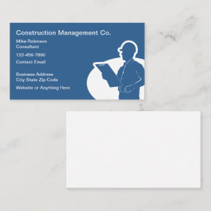 Carte De Visite Consultant en gestion de construction