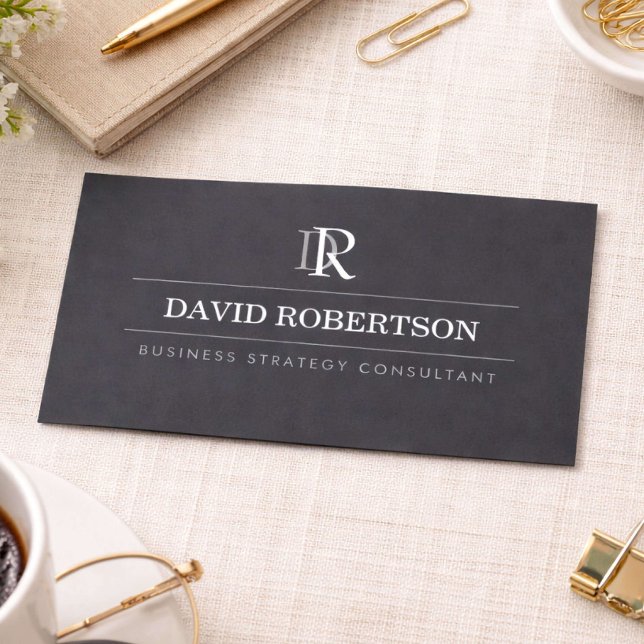 Carte De Visite Consultant en gestion d'entreprise à monogramme pr (Créateur téléchargé)