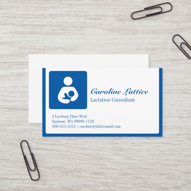 Carte De Visite Consultant en lactation (Devant/Arrière en situation)