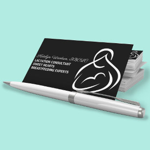 Carte De Visite Consultant en lactation Expert en allaitement Noir