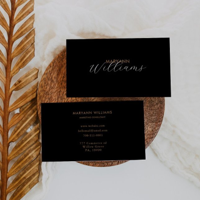 Carte De Visite Consultant en marketing Brown noir (Créateur téléchargé)