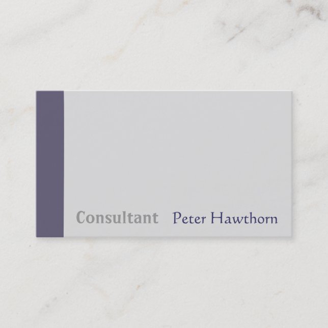 Carte De Visite Consultant en matière de Minimalistic Unique (Devant)