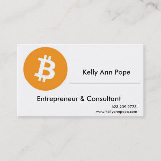 Carte De Visite Consultant en matière d'entrepreneur de Bitcoin