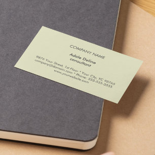 Carte De Visite Consultant en matière élégant simple classique 