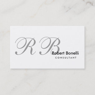 Carte de visite consultant en monographie gris bla
