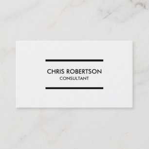 Carte de visite consultant en noir et blanc clair