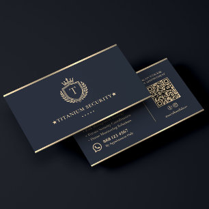 Carte De Visite Consultant en sécurité de luxe pour cadres Crest N