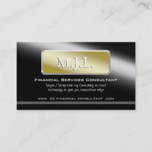 Carte De Visite Consultant en services financiers Gold
