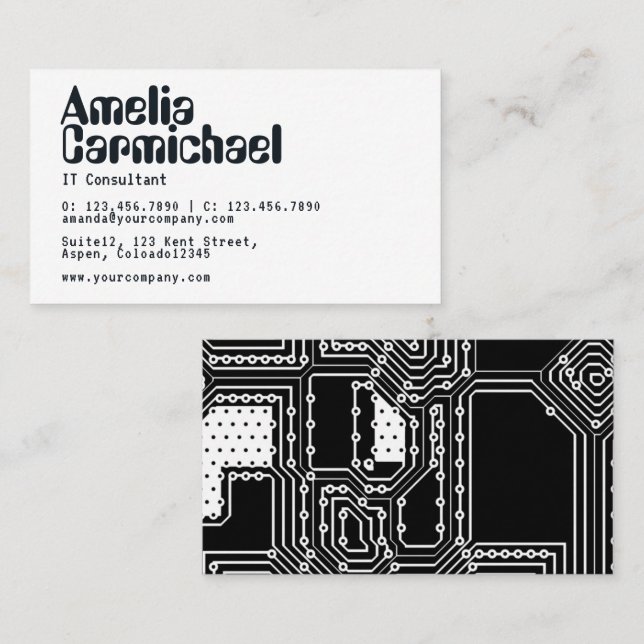 Carte De Visite Consultant en technologies de l'information (Devant / Derrière)