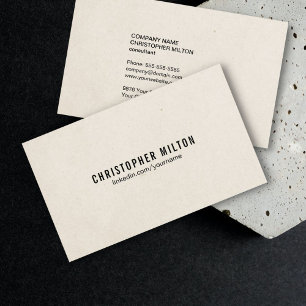 Carte De Visite Consultant en texture de papier cool simple