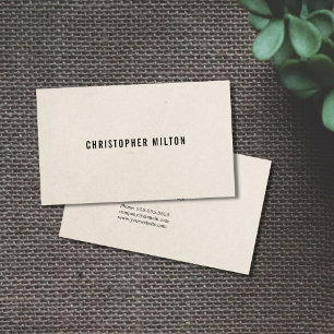 Carte De Visite Consultant en texture de papier simple et cool