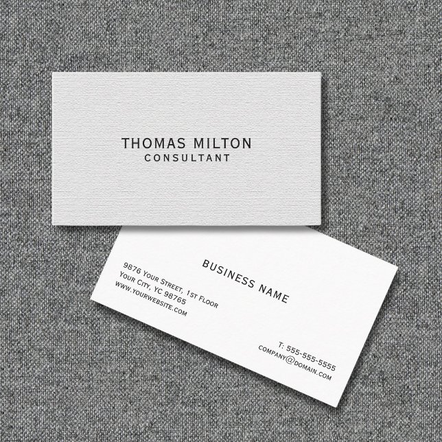 Carte De Visite Consultant en texture simple et élégant (Créateur téléchargé)