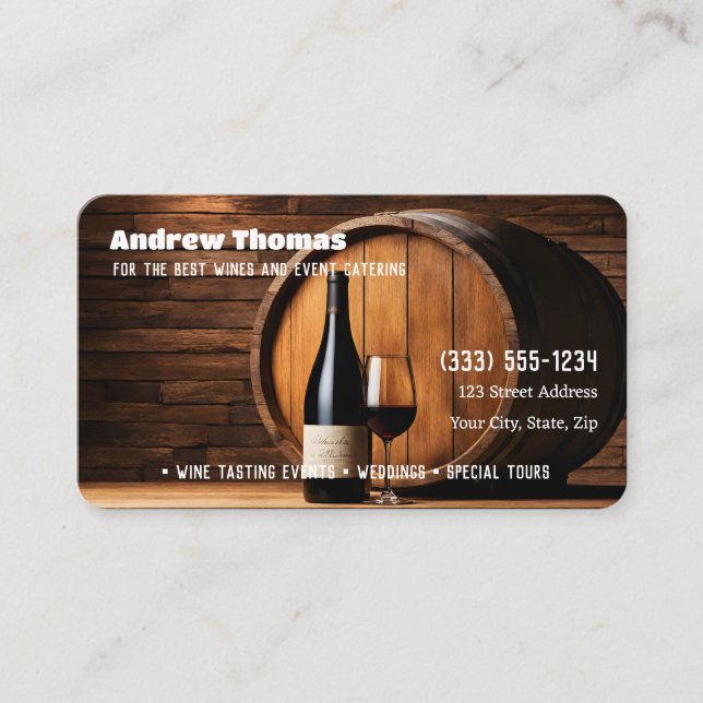 Carte De Visite Consultant en vin (Devant)