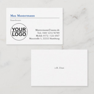 Carte De Visite Consultant fiscal auprès du LOGO
