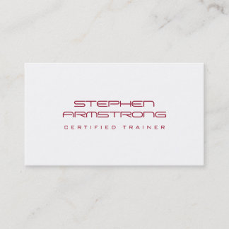 Carte De Visite Consultant futuriste élégant professionnel rouge