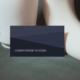 Carte De Visite Consultant géométrique bleu élégant moderne