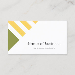 Carte De Visite Consultant Géométrique Olive Jaune