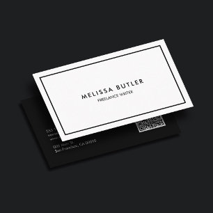 Carte De Visite Consultant Luxe Professionnel Minimaliste Noir Bla