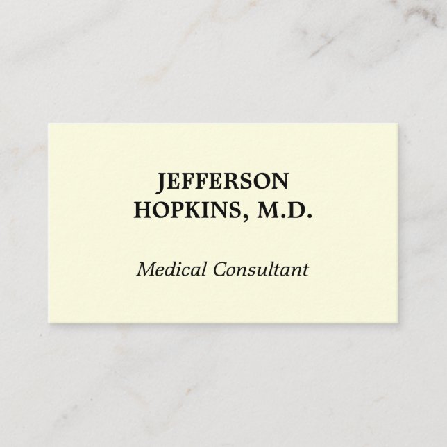 Carte de visite consultant Médicale simple (Devant)