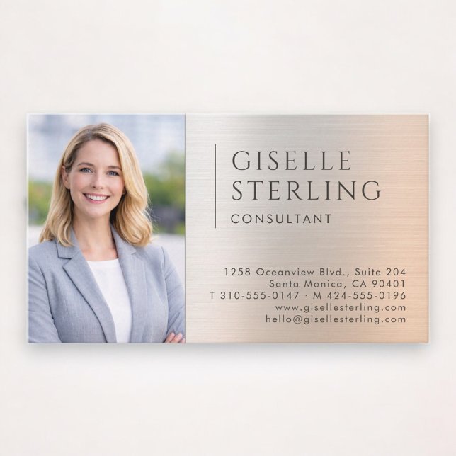 Carte de visite Consultant Métal Brossé (Créateur téléchargé)