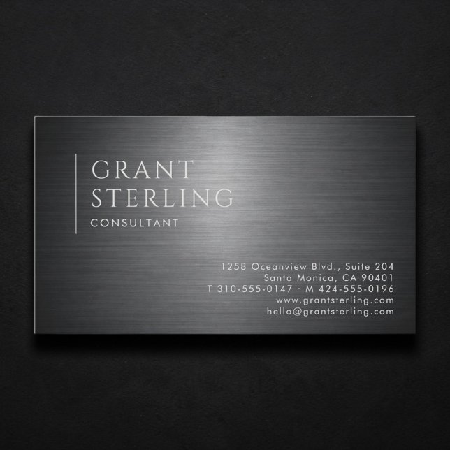 Carte De Visite Consultant Métallique Professionnel (Créateur téléchargé)