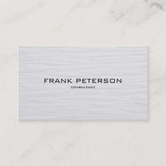 Carte De Visite Consultant minimaliste Elegant Texté noir blanc