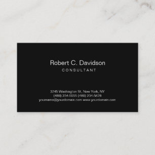 Carte de visite consultant moderne en noir clair
