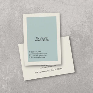 Carte De Visite Consultant moderne simple bleu clair gris