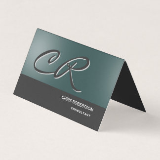 Carte De Visite Consultant monogramme classique unique