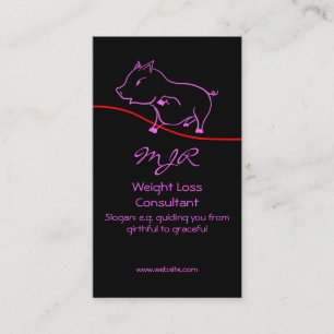 Carte De Visite Consultant pour la perte de poids - Logo Piggy Cut