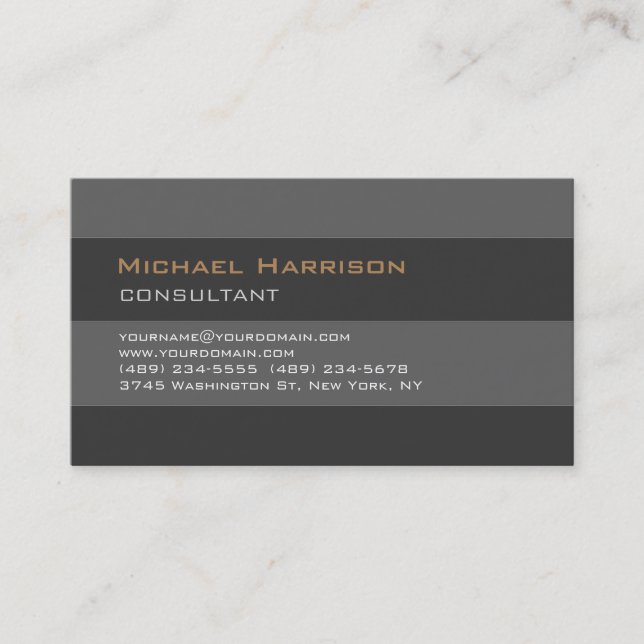 Carte De Visite Consultant professionnel à la mode et élégant (Devant)