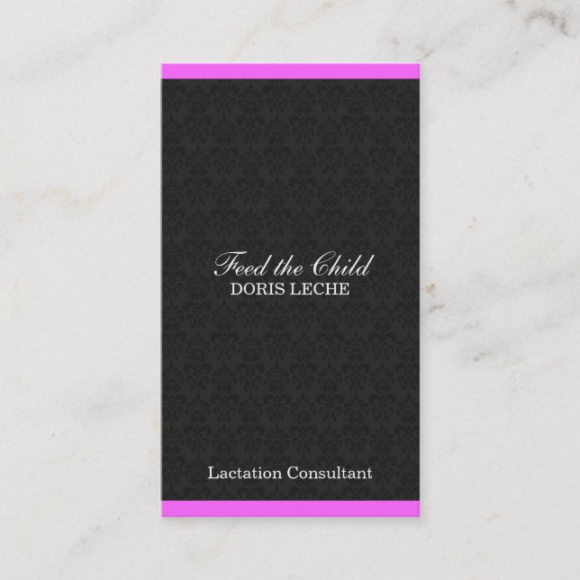 Carte De Visite Consultant Professionnel Élégant Damassé (Devant)