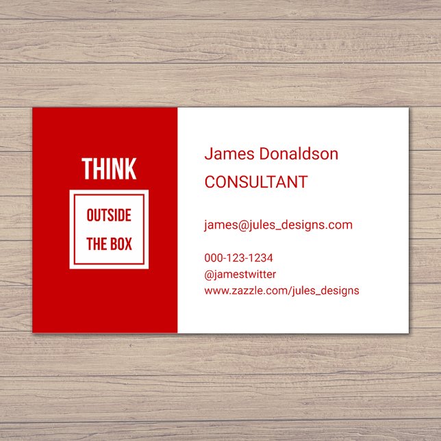 Carte De Visite Consultant professionnel moderne rouge (Créateur téléchargé)