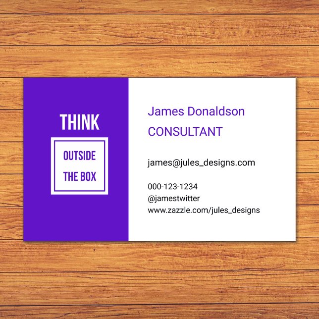 Carte De Visite Consultant professionnel moderne violet (Créateur téléchargé)