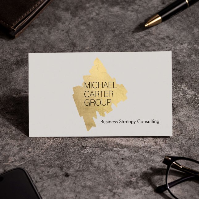 Carte De Visite Consultant Professionnel Or Moderne (Créateur téléchargé)